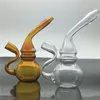 Verre Blunt Bubbler Pipe Dab Rig Plate-forme pétrolière Bong Mini Bong Conduites d'eau Bongs d'eau en verre pour rouleau papier verre cigarette filtre tuyau d'eau