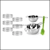 Cuisson Outils De Pâtisserie 6 Pack Anneaux À Tarte En Acier Inoxydable Avec 2 Double Chaudière Melting Pot Sile Spata Drop Delivery Home Garden Kitche Dhtny