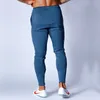 Мужские брюки спортивные штаны Фитнес бодибилдинг повседневной печать хлопчатобумажные брюки.