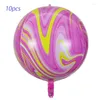 Party Decoration 10pcs 22inch 4D Round Helium Balloon Marble Texture Foil Balloons Wedding Birthday Decoations Kids Adult Baby Toy