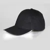 ボールキャップ新しいLEDライトアップ野球帽を輝く女性用男性の夜間ランニングキャップG230201のための調整可能な太陽の帽子