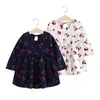 Dziewczyna nowe 1-7 lat Dziewczyny Flower Print Cute Es Ubrania Dzieci Summer Princess Children Party Ball Kotek