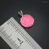 Pendant Necklaces Synthetic Pink Fire Opal Fashion Jewelry Silver Plated Women OP345