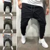 Herenbroek Fashion Men Harem Solid Color Drawtring Asymmetrische dubbele laag Lang lopende jogger baggy voor kleding 230131