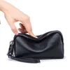 Brieftaschen MJ Frauen Lange Brieftasche Echtes Leder 3-schicht Reißverschluss Geldbörse Tasche Große Kapazität Wristlet Clutch Telefon Geld Geldbörsen Y2301