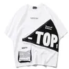 T-shirts pour hommes T-shirt d'été Hip Hop Streetwear Zipper Design Poche Patchwork T-shirt Harajuku Manches courtes Tops Tees Loose Cotton Y2302