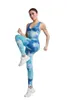 Aktiva uppsättningar 2023 Yoga Set Seamless Women Gym Sport Suit 2st Bubble Hips Sports Fitness Running High midja Yuga Pants Lyft Träning