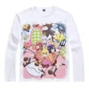 Herr t-skjortor coolprint anime skjorta gabriel dropout t-shirts multi-stil långärmad vit tenma gab satania cosplay kawaii