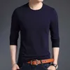 Men's T-Shirts Liseaven tops tees White T-Shirts Solid Color T Shirt Male Long Shirts Full Sleeve Tee Shirt Y2302