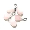 Charmes Pierre Naturelle Facettes Goutte D'eau Pendentif Rose Quartz Guérison Reiki Cristal Collier À Faire Soi-Même Boucles D'oreilles Femmes Bijoux De Mode Dhgarden Dhql8