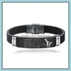 Other Bracelets Mens Bracelet To My Son Never Forget That I Love You From Mom Dad Courage Sile For Men Boy Gifts Jewelry Drop Deliver Othzj
