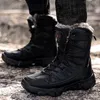 Bottes d'hiver imperméables hommes en peluche super chauds baskets de neige à la cheville extérieure du désert combat armée botas hombre 230201