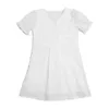 Flickas sommar New Kids Cotton Hollow Out Teen Girls Elegant Princess Dresses Children Party Clothes Cute #00044