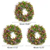 Decorative Flowers Spring Flower Wreath Artificial Floral Summer Green Eucalyptus Leaves For Front Door Wall Window And Home Decor X37B