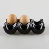 Assiettes porte-œufs support plateau à œufs en céramique (support 6 pièces) assiette de rangement de cuisine fournitures de vaisselle