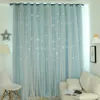 Cortina Norne Hollow Star Térmico Blackout Curtains para a sala da sala de estar cortinas de janelas costuradas com voz branca
