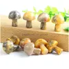 Stone 20Mm Yellow Aventurine Mini Mushroom Plant Statue Natural Carving Home Decoration Crystal Polishing Gem Drop Delivery J Dhgarden Dhzfr