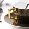 Tazze Piattini Classica tazza da caffè e piattino in porcellana Bone China di alta qualità Tazza da tè in porcellana Articoli per bevande per feste in casa