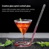 Wine Glasses Vampire Filter Red Glass Long Tail Cocktail Straw Rotating Martini Transparent Cup