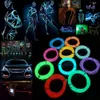 Andra evenemangsfestleveranser GLOW EL WIRE CABLE LED Neon Christmas Dance DIY Costumes Kläder Lysande bil Lätt dekoration Kläder Boll Rave 1M3M5M 230131