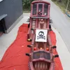 ألعاب خارجية مخصصة قابلة للنفخ على شكل قارب قرصان قلعة كومبو نطاط هوائي مع شريحة منزل ترتد تجاري قابل للنفخ مع متسلق منزلق