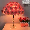 테이블 램프 유럽 크리스탈 램프 장미 꽃 나이트 라이트 홈 결혼식 파티 장식 조명 생일 분위기 책상