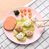 Sushi Tools Onigiri Mould Cute Bear Rice Ball Maker Press Mould Form Set Kit Stamp Kawaii Accessori da cucina per bambini Bento 230201