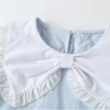 Girl's Es Children Cotton 2022 Summer Girls Puff Sleeve Princess Dress Elegant Kids Party Clothing Casual #6991 0131