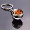 Keychains Cute Animal Glass Ball Key Chain Fashion Double Side Keyring Metal Car Keychain Purse Charm Gift For Friend