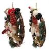 Decorative Flowers Christmas Wreath Grapevine Fadeless Rattan Style For Tree