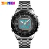 Zegarki męskie na rękę 2023 Skmei Solar Sports Digital Quartz Watch Men Clock Pełna stalowa wodoodporna nadgarstek LED Masculino