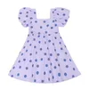 Girl's Fashion Summer Kids Clothes 3 4 5 6 7 8 9 10 11 12 13 14 15 Years Girls Puff Sleeve Dot Dresses With Hat Princess Dress 0131