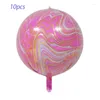 Party Decoration 10pcs 22inch 4D Round Helium Balloon Marble Texture Foil Balloons Wedding Birthday Decoations Kids Adult Baby Toy