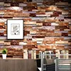 Bakgrundsbilder Dcohom Vintage 3D Brick Stone Textured Wallpaper för sovrum vardagsrum Restaurangväggar Dekor Väggpapper rullar