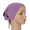 Berretti Beanie/Skull Caps Modal Elastic Multicolor Strap Bottoming Cap Turban Bottom Tie Corda Hijab Pure Color Testa regolabile