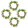 Couronne de fleurs décoratives, couronnes de Pâques, anneaux, porte à ressort, baies d'eucalyptus, décor avant, guirlande artificielle, pilier, mini support, feuille