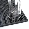 Table Mats Black Rubber Bar Mat Service Spill Coffee Maker Countertop Dish Glass Drying Tray For Barista Cocktail Bartender