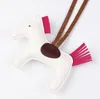 20style Cute Horse Design Lipstick Car Keychain Bag Pendant Charm Jewelry Flower Key Ring Women Men Fashion PU Leather Animal Key Chain Accessories