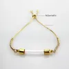 Charm Bracelets 1PC Curve Tube Fashion Glass Vial Pendant Writing Name Rice Bracelet Diy Jewelry For Women Gifts