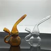 Verre Blunt Bubbler Pipe Dab Rig Plate-forme pétrolière Bong Mini Bong Conduites d'eau Bongs d'eau en verre pour rouleau papier verre cigarette filtre tuyau d'eau