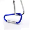 Parti Favor Carabiner Ring Anahtarlar Anahtar Zincirler Açık Spor Kampı Snap Clip Hook Anahtar Zincir Yürüyüş Alüminyum Metal Uygun Kam