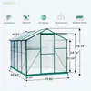Invernadero prefabricado de hoja de PC para invierno, Kraflo, casa verde de plástico de policarbonato resistente y de lujo, para jardín