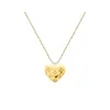 Pendant Necklaces Gold Heart Necklace Diamonds Shape Charms Sweater Chains 1816 T2 Drop Delivery Jewelry Pendants Dhh5T