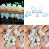 Stone 20mm Mini Opal Glass Mushroom Plant Staty Ornament Carving Home Decoration Crystal Polering Gem Drop Delivery Jewelry Dhgarden Dhupz