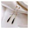 Dangle Chandelier Fashion Jewelry S925 Sier Post Stud Earrings Rhinestone Water Drop Long Delivery Dhkce