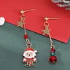 Brincos de backs sinos fofos Estudar jóias para mulheres 2023 Conjuntos incomuns de presentes de Natal Earings Moda Mulher Tendência