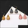 Boucles d'oreilles en pierre de résine Geométrique Druzy de concepteur de lustre