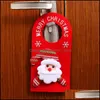 Decora￧￵es de Natal Merry Door Pinging Pingente Decora￧￣o de Ornamento para casa EL XMAS PARTE ANO DBC VT1069 GARDE DE DROW GARDE DHKGC