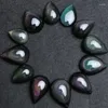 Anhänger Halsketten Großhandel schwarz natürlicher Obsidian Wassertropfen Anhänger Seil Glück für Männer Frauen Sicherheit Amulett Steinschmuck