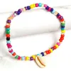 Anklets Women's Anklet Scallop Shape Pendant Colorful Beads For Female Jewelry Lightweight All Match Bohemian Beach